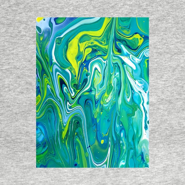 Limeade - Abstract Acrylic Pour by dnacademic